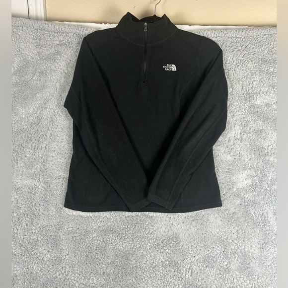 The North Face Long Sleeve 1/4 Zip Front Black Fleece Pullover Women’s, Size M - Picture 3 of 10